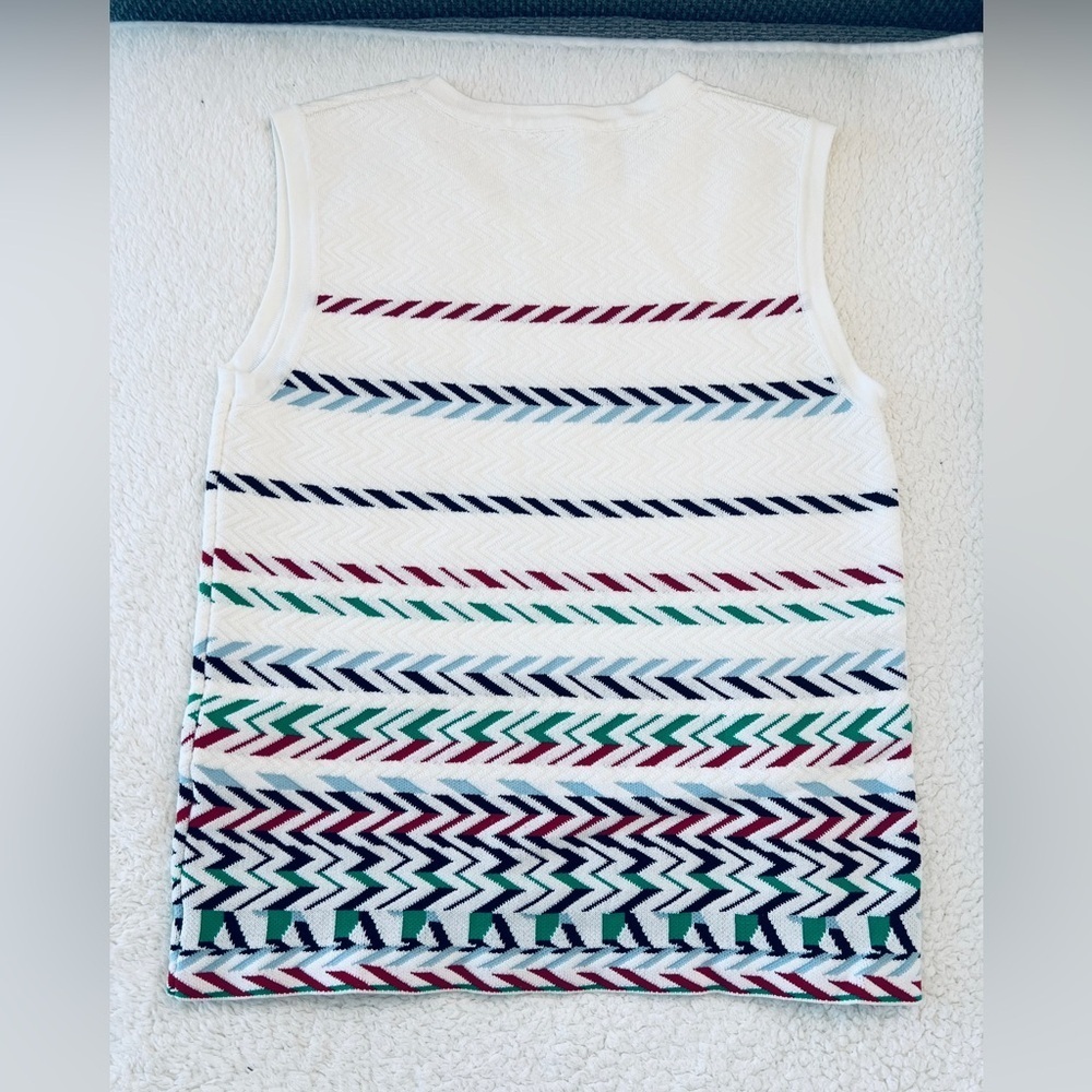YESWOMEN Design Ivory Chevron Stripe Cotton Two-Piece Set Chanel - Picture 14 of 14